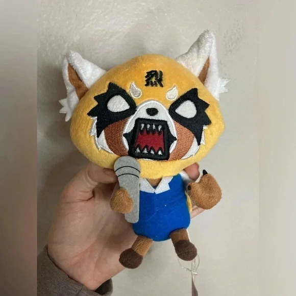 NWT Sanrio Aggretsuko Death Metal Karaoke Plush Sanrio Japanese Tags 6.5” - Picture 1 of 9